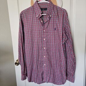 Polo by Ralph Lauren Men's Red Plaid Shirt